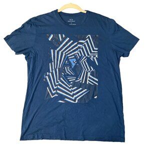 Armani exchance blue shirt large 100% cotton